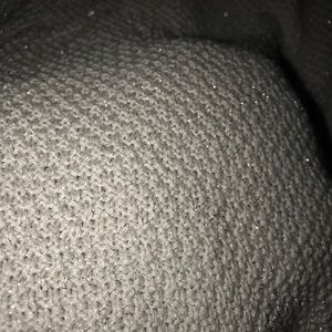 Sparkly light grey crew neck sweater
